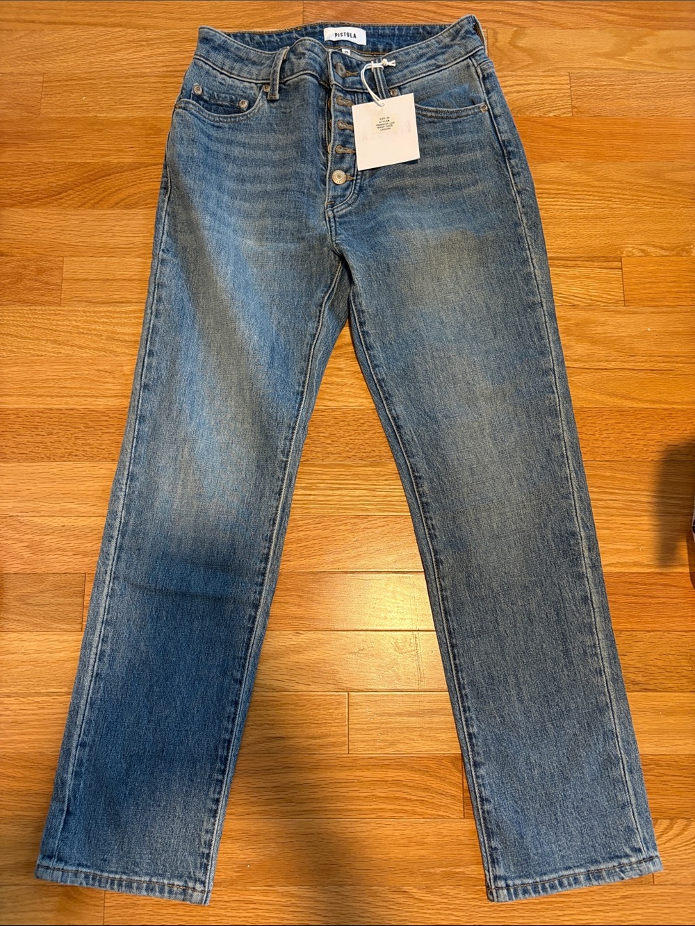 pistola Blue High-Rise Button-Fly Jeans - Picture 6 of 6